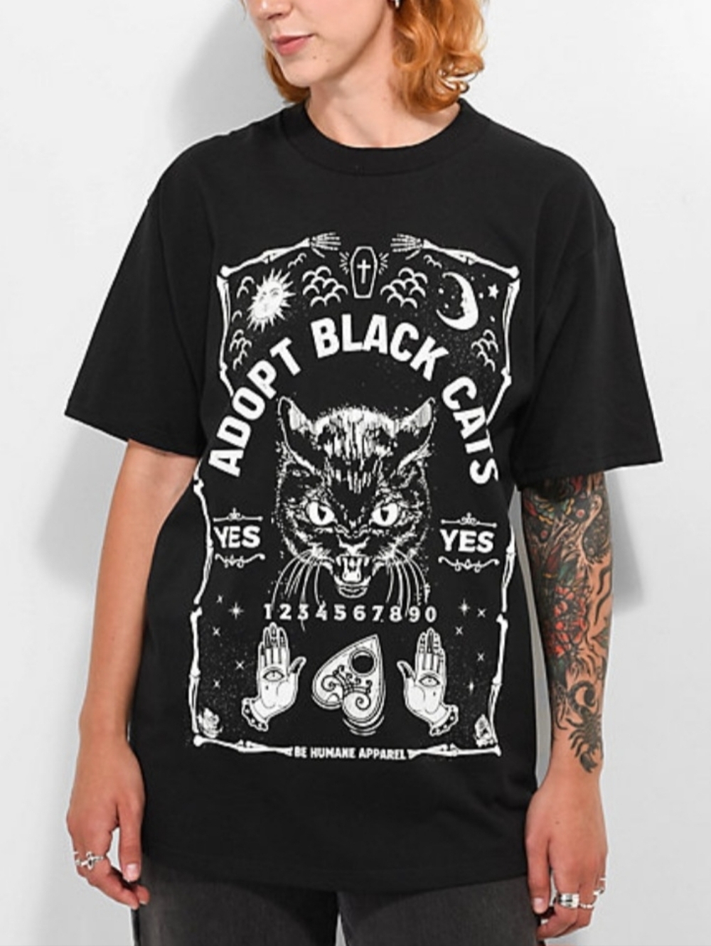 Behumane Kitty Spirit Board T-shirt (Hot Topic), NWT